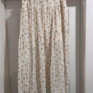 SHEIN Cream Floral Maxi Skirt